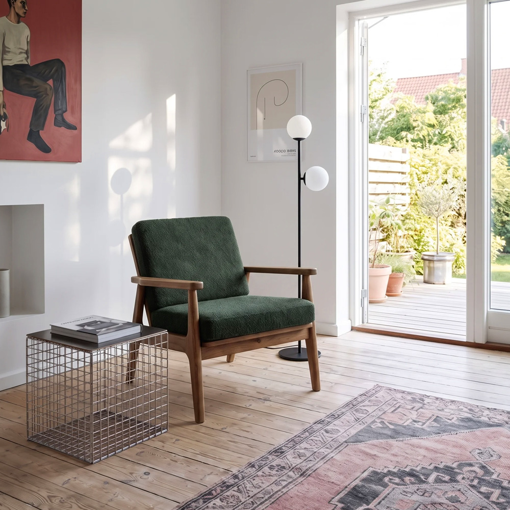 Armchair in a scandinavian interior generated with Sopla.app