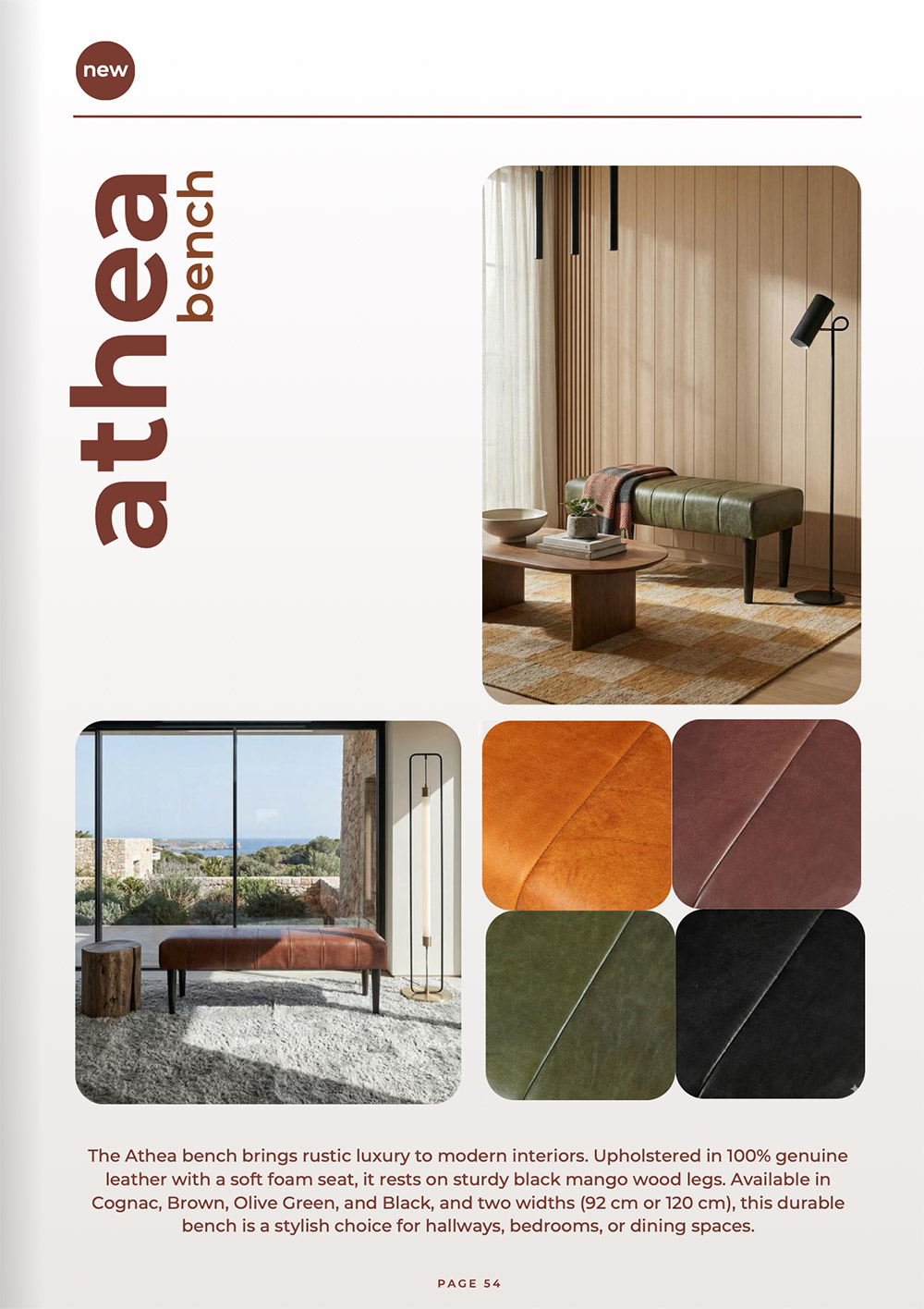 The finished page from the printed Furnhouse 2026 catalogue featuring the photo created in Sopla.app