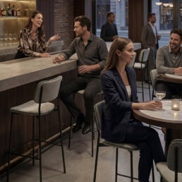 Show your furniture in bars and restaurants
